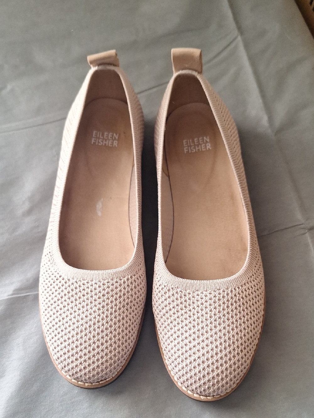 Eileen Fisher Etta Knit Slip Ons Shoes Color Blush Womens 8 Like New